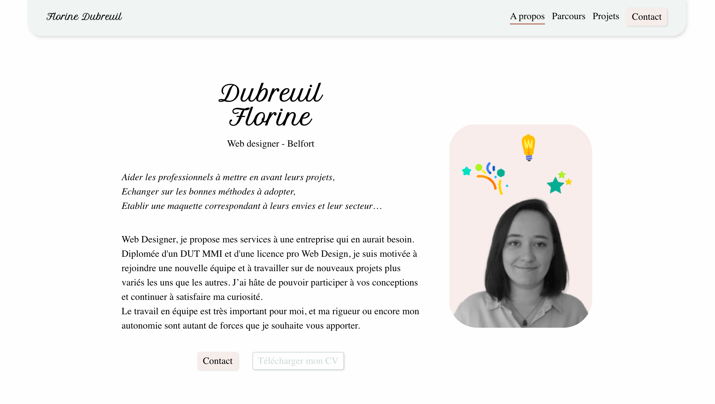 Image illustration du projet Portfolio Florine Dubreuil